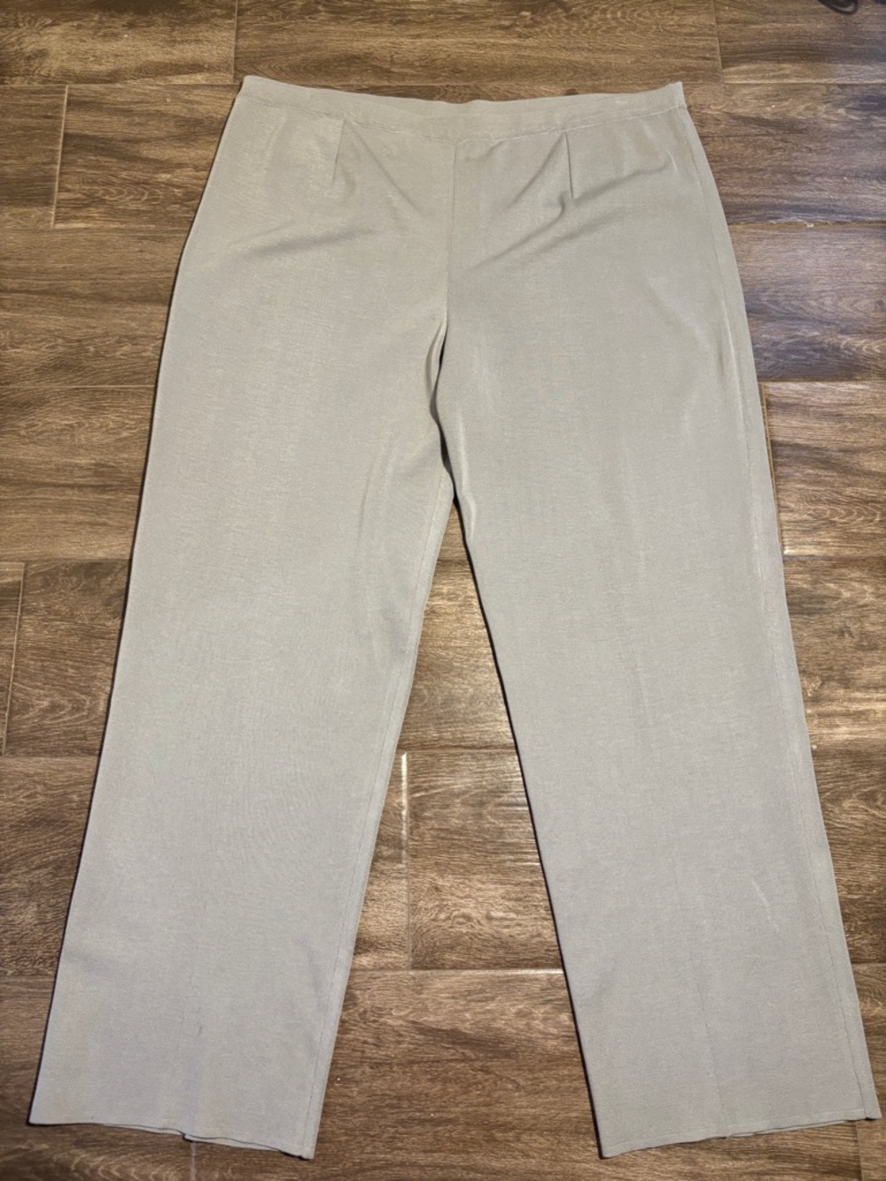 Ming Wang Women’s 3x Knit Stretch Light Gray Dress Pants Retail $195